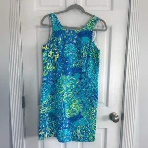 Lilly Pulitzer Patterned Dress with Starfish Zipper (size 6)